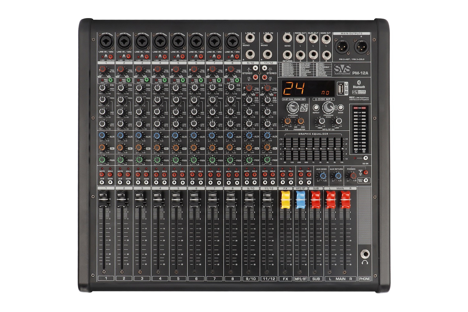 SVS Audiotechnik mixers PM-12A Активный аналоговый микшерный пульт, 12-канальный в Бахчисарае